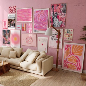 100 Maximalistische Galerie Wand Kunst Drucke - Eklektische Galerie Wand Set - Trendige Poster - Maximalistische Wohnkultur - Gewagte Wanddekorationen Bild 2