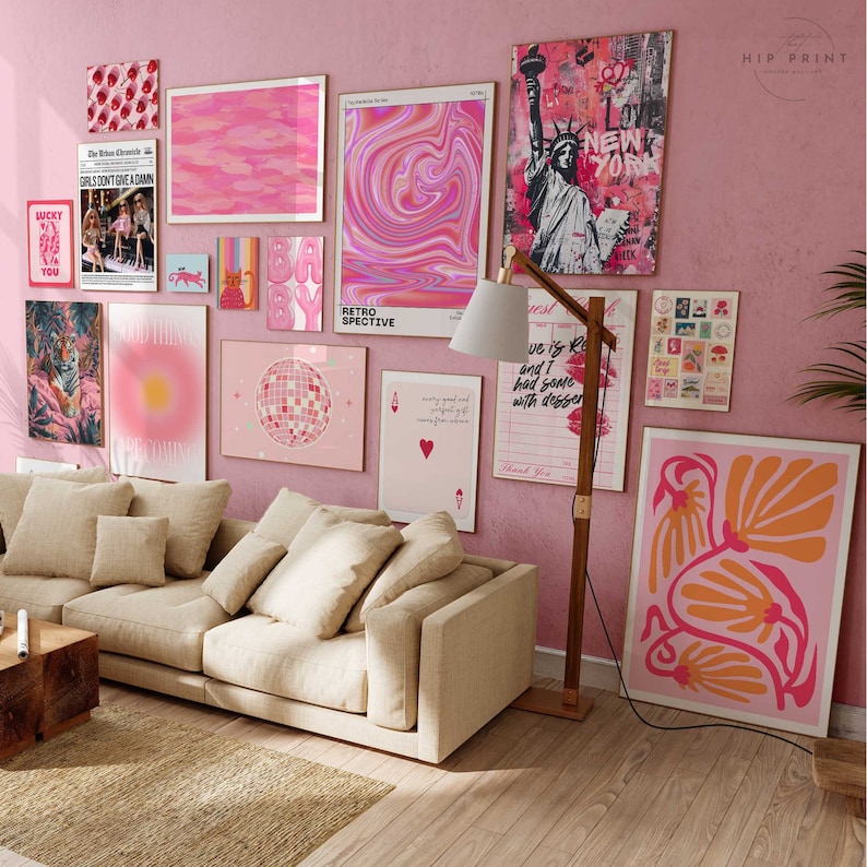 100 Maximalistische Galerie Wand Kunst Drucke - Eklektische Galerie Wand Set - Trendige Poster - Maximalistische Wohnkultur - Gewagte Wanddekorationen Bild 2