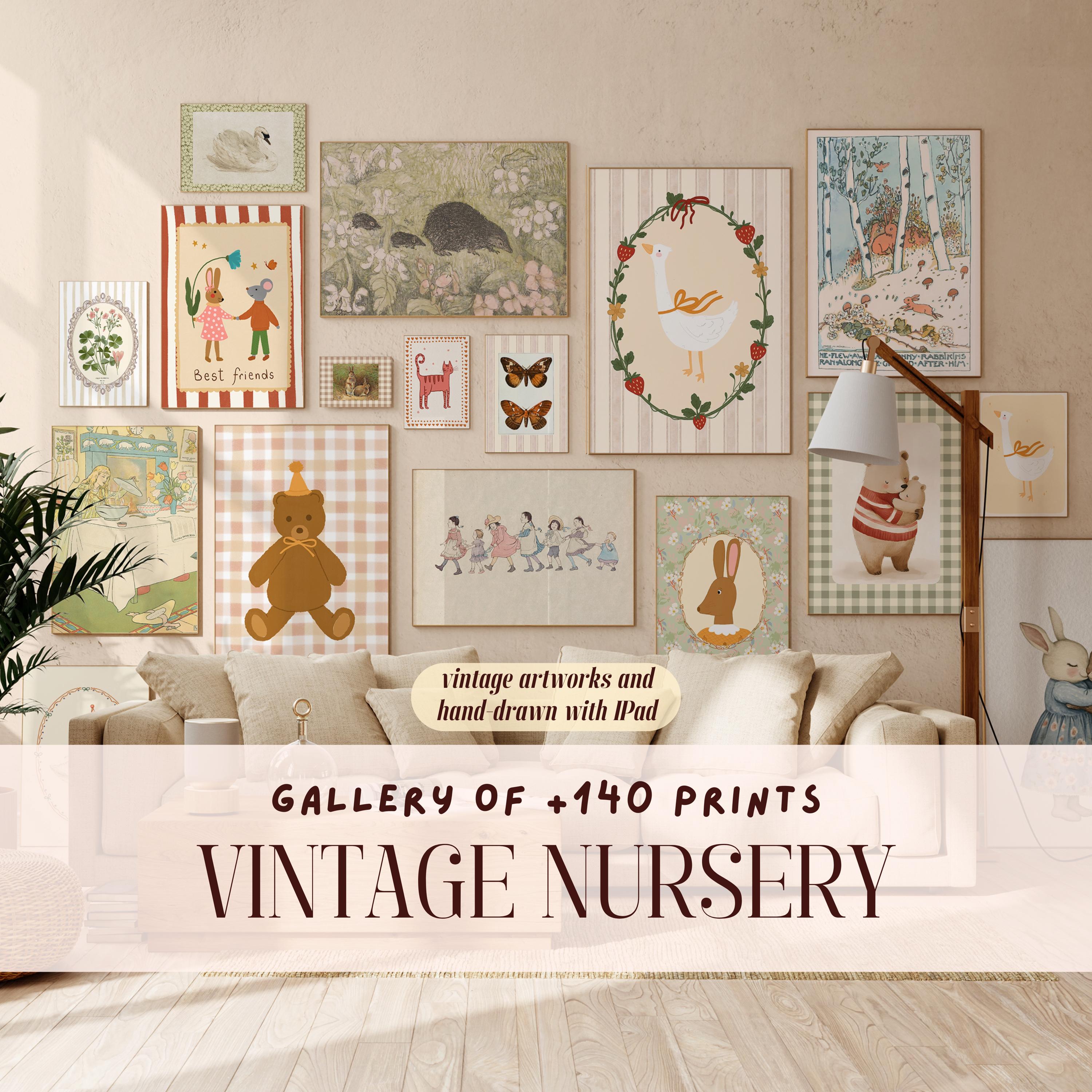 Tela opaca con tenera mamma orsa, decorazione per cameretta dei bambini in stile bosco, decorazione murale