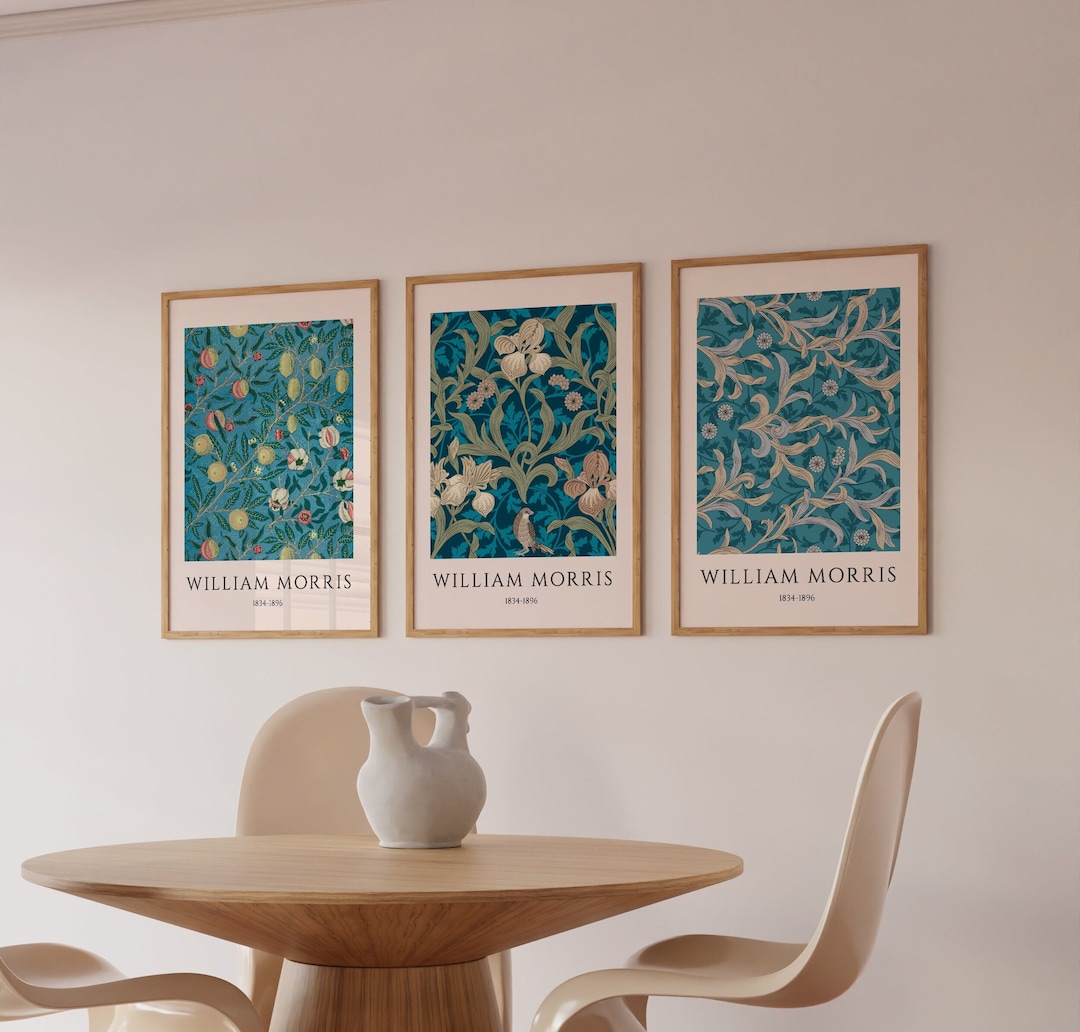 Set of 3 William Morris Print, Art Nouveau Print, Exhibition Print Set ...