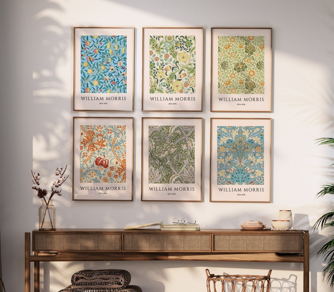 Set of 6 William Morris Print, Art Nouveau Print, Exhibition Print Set ...