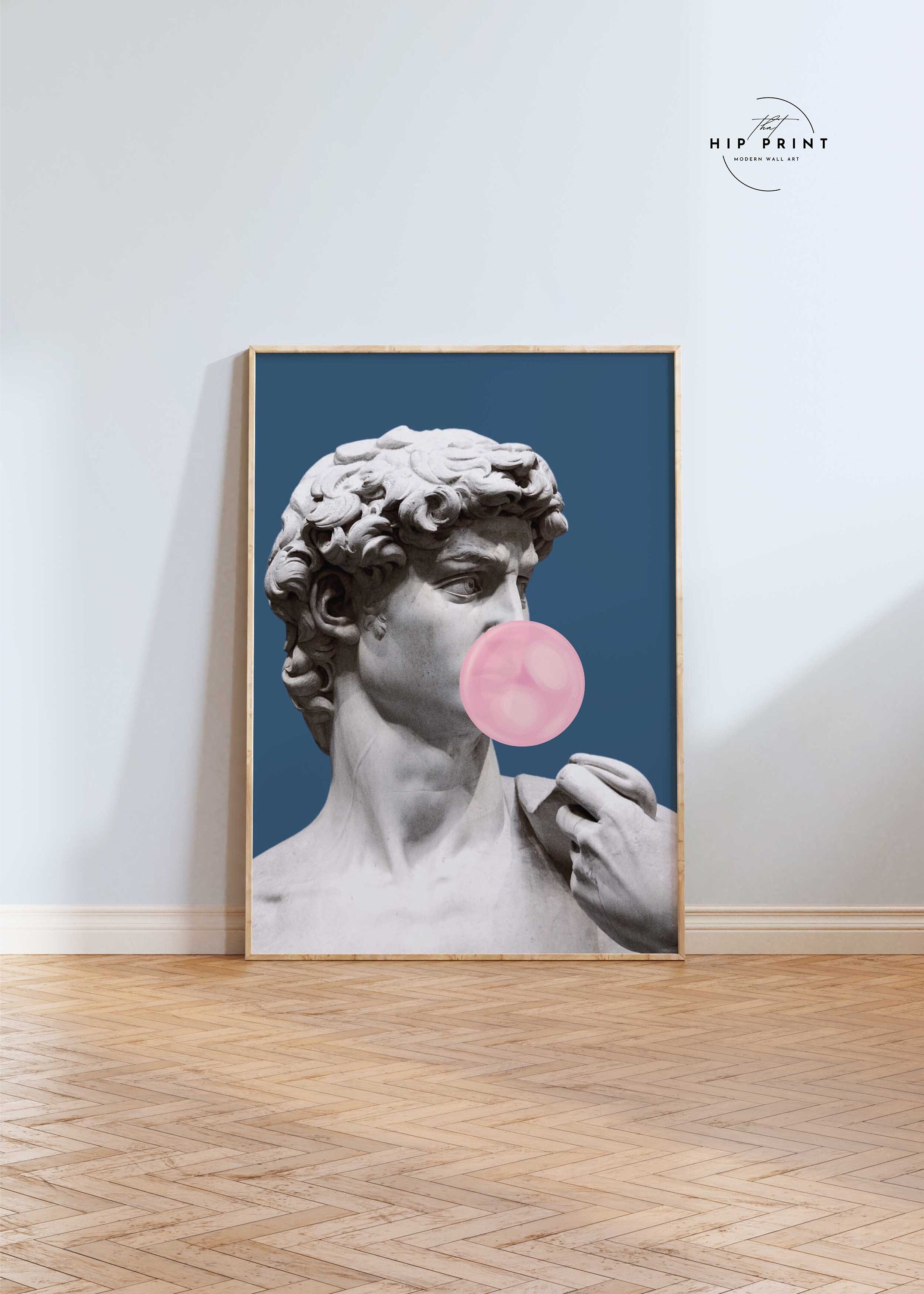 絵画 bubble gum David Bubble Gum Art Print, Eclectic Wall Decor (digital Download