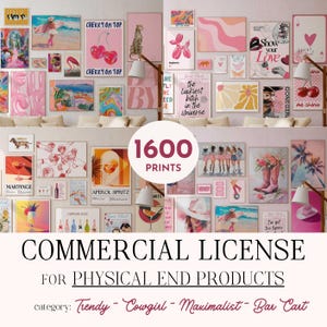 Commercial License for Set of 1600 Wall Art Bundle, Poster Set License,Only Physical Product Commercial License, Start Your Small Business .