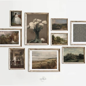 Set of 40 English Countryside Prints,Landscape Printable Gallery Wall Art, English Manor House,Vintage Oil Painting,Countryside Gallery Wall image 2