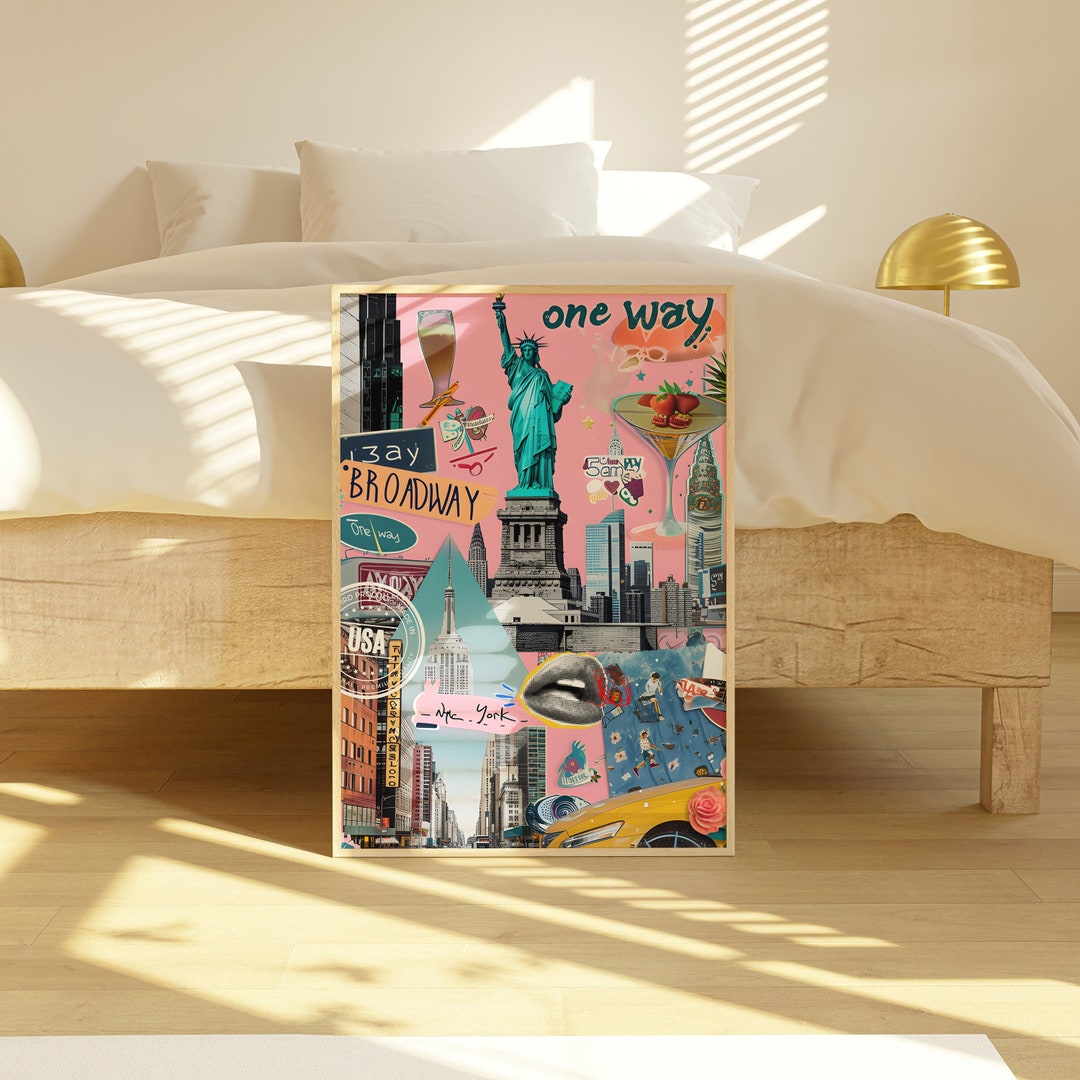 Artery8 Retro New York City Grußkarte – Pink Design Für Frauen Geburtstag