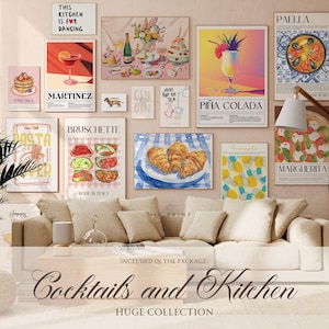 150 kitchen art prints: mega bundle, trendy gallery... Vintage Gallery Wall Art Print Set, Eclectic Maximalist Decor (digital ...