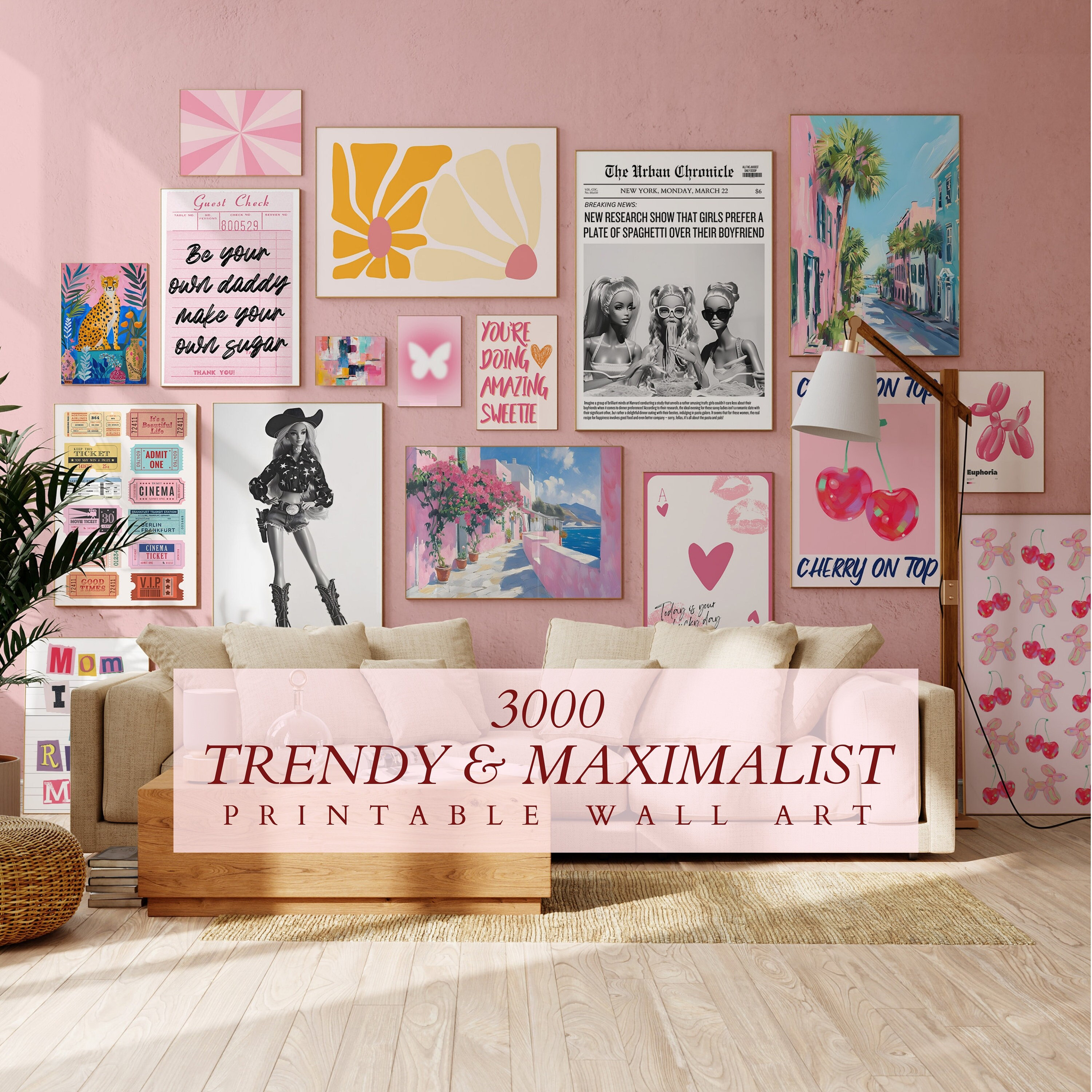 MEGA BUNDLE Of 3000+ Maximalist Gallery Wall Set,Eclectic Wall Art, Trendy Poster,  Maximalist Home Decor, Eclectic Gallery Wall Decoration