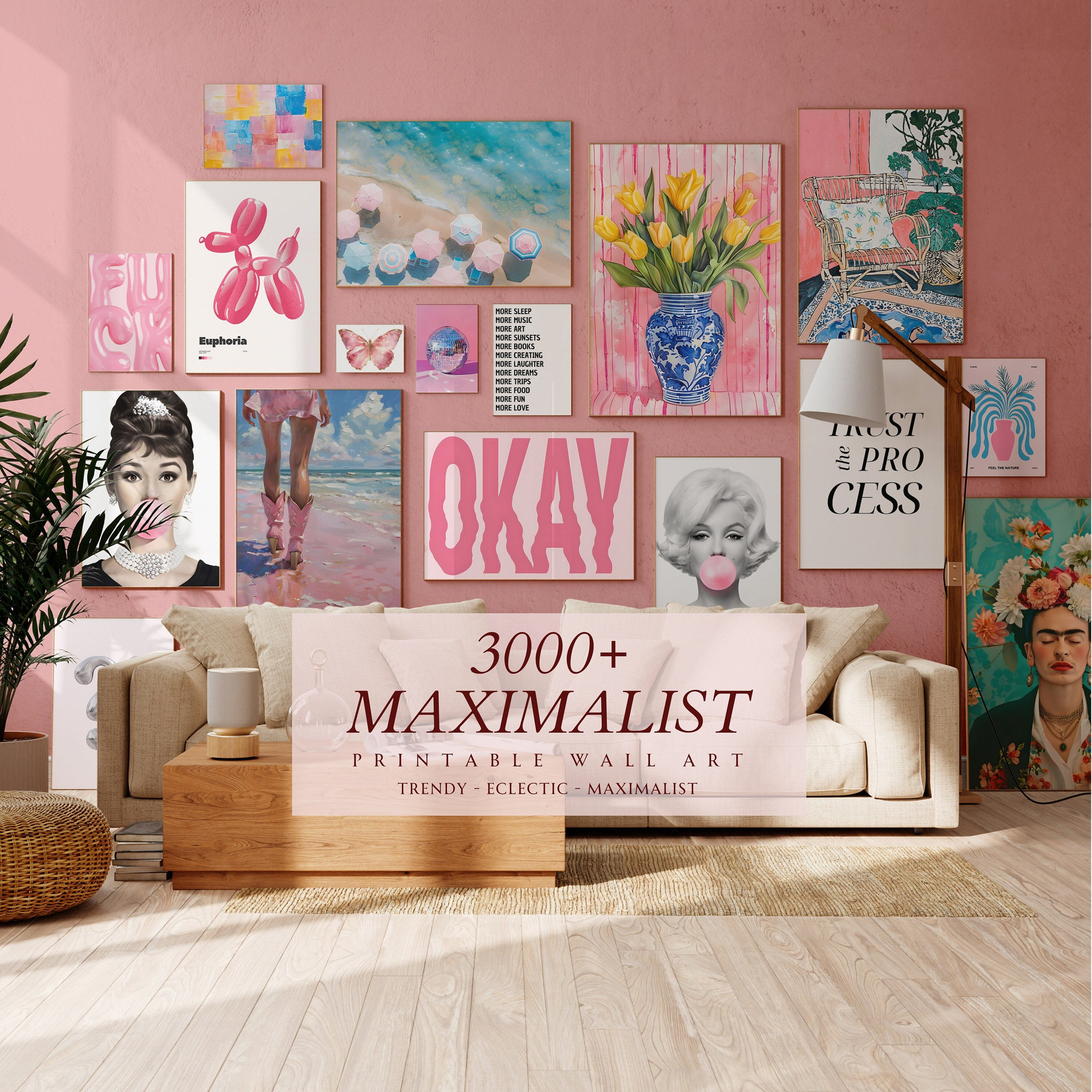 3000+ Eclectic Gallery Wall Art Prints, Vintage Maximalist Decor