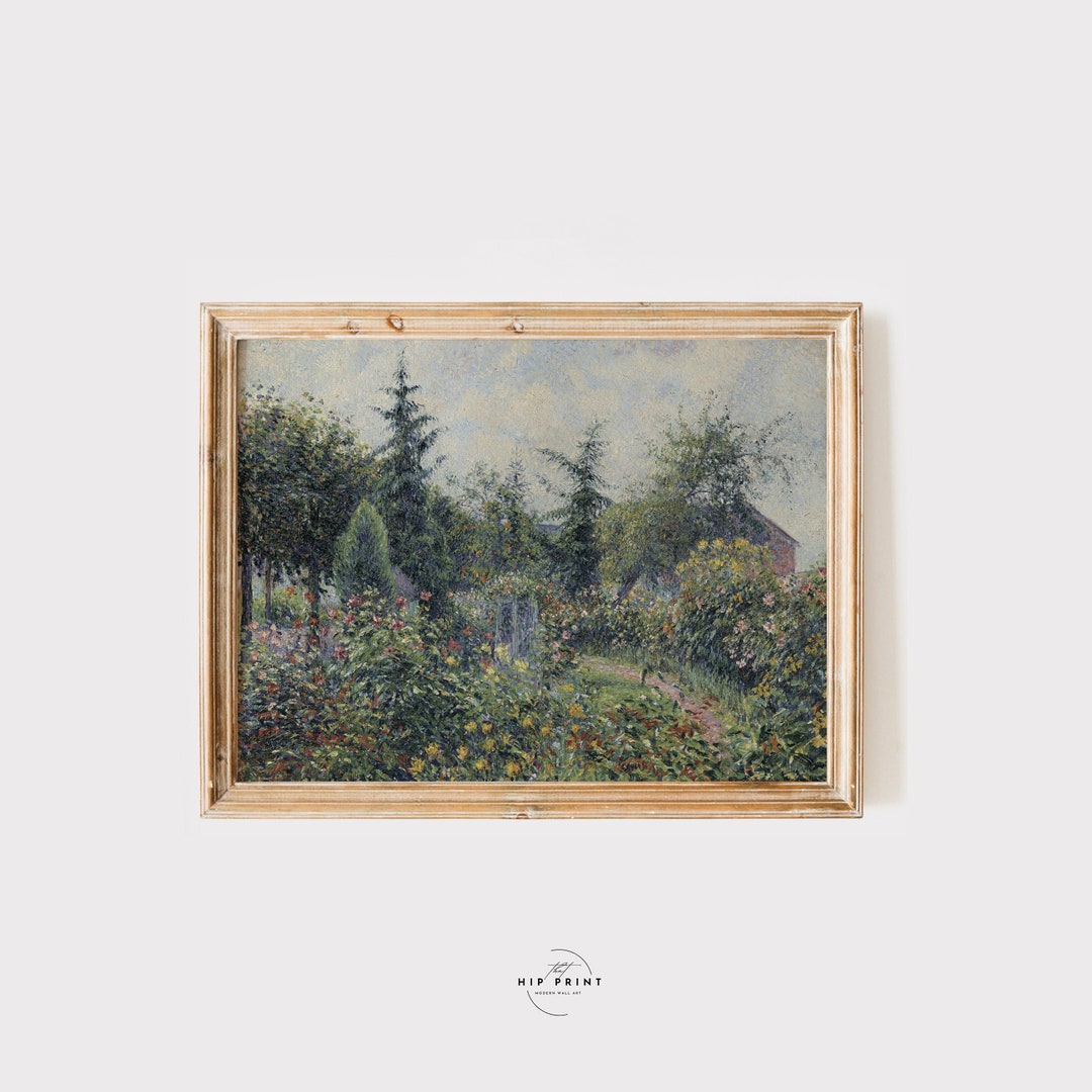 French Countryside Wall Print,vintage Spring Prints,rose Garden