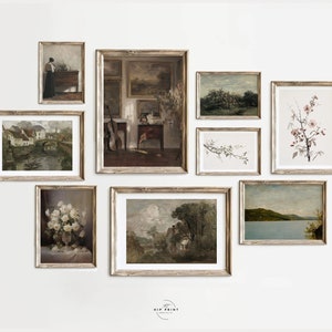 Set of 40 English Countryside Prints,Landscape Printable Gallery Wall Art, English Manor House,Vintage Oil Painting,Countryside Gallery Wall image 4