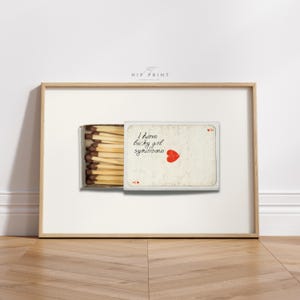 Trendy Matchbox Print, Trendy Matches Poster, Retro Matchbook Wall Art, Preppy Aesthetic Print for Apartment, Instant Digital Download .