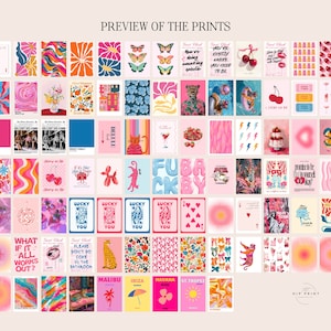 K&ouml;nnte beinhalten: Eine Sammlung von 48 druckbaren Kunstdrucken mit verschiedenen Designs im Retro-Stil der 70er Jahre. Die Drucke zeichnen sich durch leuchtende Farben, kr&auml;ftige Grafiken und verspielte Texte aus. Einige der Designs beinhalten Kirschen, Schmetterlinge, Herzen und abstrakte Muster.