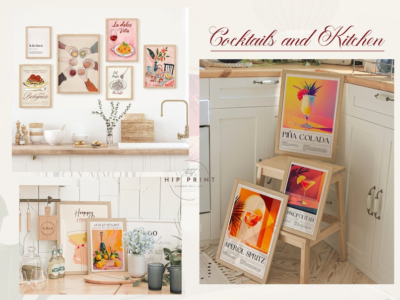 HELE WINKELVERKOOP, muurkunstbundel, vintage galerijsets, eclectische en maximalistische prints, vintage wanddecoraties, veranderde kunst, trendy posters afbeelding 6