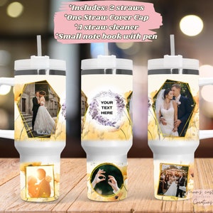 Personalized Photo Tumbler: 40oz Stainless Steel Quencher, Mama Gift