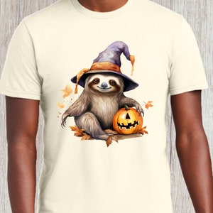 Cute Halloween Sloth Design Shirt/Sweatshirt - Available in Multiple Sizes