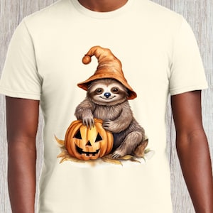 Cute Halloween Sloth Design Shirt/Sweatshirt - Available in Multiple Sizes
