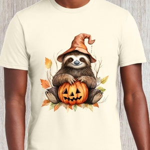 Cute Halloween Sloth Design Shirt/Sweatshirt - Available in Multiple Sizes