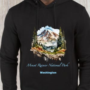 Mount Rainier National Park - watercolor national parks collection - shirts/sweatshirts available