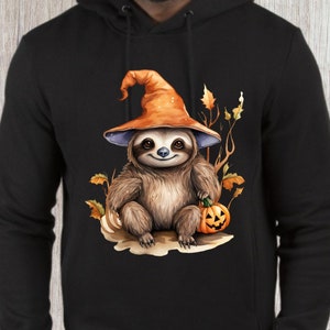 Cute Halloween Sloth Design Shirt/Sweatshirt - Available in Multiple Sizes