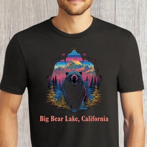 Big Bear Lake collection, big bear shirt, customizable, bear shirts, animal lover gifts