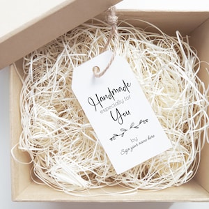Handgemacht für Sie Geschenkanhänger, Geschenkanhänger zum Basteln, druckbare Anhänger für handgemachte Geschenke, Etikett für selbstgemachte Geschenke