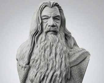 Gandalf The Grey Bust - The Lord Of The Rings - LOTR STL 3D File