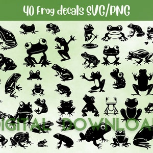Frog svg | Frog clipart | Frog silhouette | Frog Vector | Frog Monogram svg | Cute Frog svg