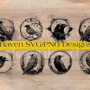 Raven svg, crow svg, crow silhouette, raven png, Bird Svg, Crow Silhouette, Dark Crow Svg, Crow Clipart, Raven Clipart, Halloween Spooky