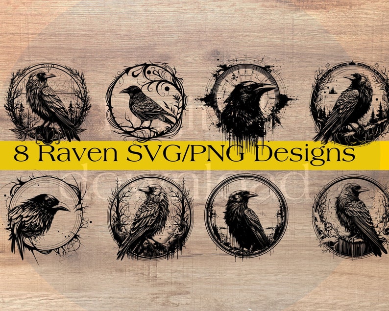 Raven svg, crow svg, crow silhouette, raven png, Bird Svg, Crow Silhouette, Dark Crow Svg, Crow Clipart, Raven Clipart, Halloween Spooky image 1
