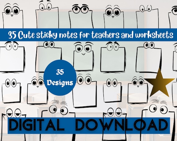 Sticky note svg, cute sticky notes, teacher svg, teacher worksheets, cute svg, post it svg, cute post it