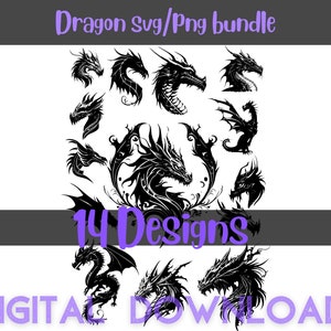 Dragon SVG, Tribal Dragon SVG, Dragon Tattoo svg, Dragon Silhouette, Dragon Vector, Dragon Clipart, Silhouette, Smaug inspired dragon sVgs