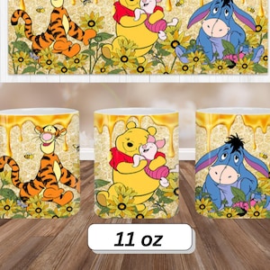 Winnie the Pooh and friends coffee mug, Winnie the pooh, eeyore coffee mug, 11 ounce coffee mug winnie the pooh and characters