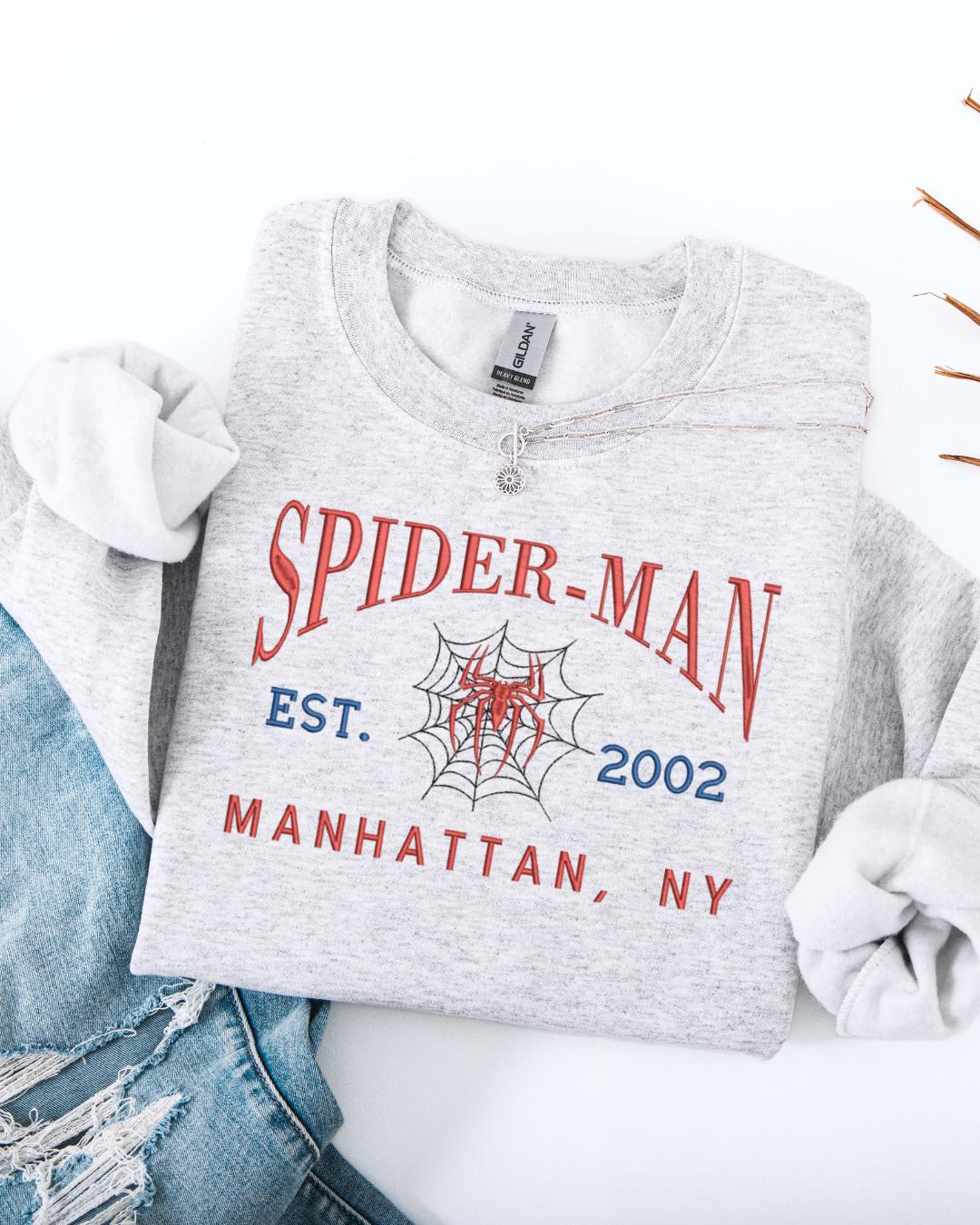 Sweat à Capuche Spider-Man Vintage 2002 - Taille S Garçon - Rouge Brodé - Occasion