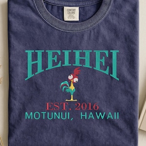 Embroidered Moana's friend Hei Hei sweatshirt: Varsity established 2016 shirt image 1