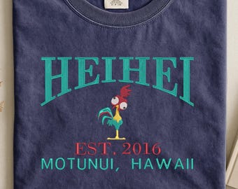 Embroidered Moana's friend Hei Hei sweatshirt: Varsity established 2016 shirt