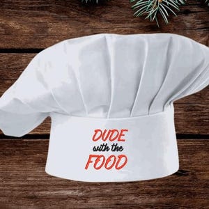 Gorros de chef divertidos bordados, gorro de chef con temática de comida, regalo divertido para chef, gorro de cocinero, gorro de chef bordado, gorro para hornear, divertido gorro para adultos.