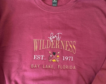 Embroidered Fort Wilderness Lodge Sweatshirt - WDW Resort Crewneck