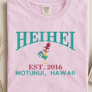 Embroidered Moana's friend Hei Hei sweatshirt: Varsity established 2016 shirt image 5