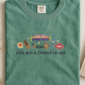 Embroidered Toy Story You got a friend in me Sweatshirt: Woody Buzz tshirt image 2