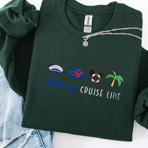 Sudadera bordada de la línea de cruceros Magic Mouse, crucero Magic Cruise, línea de cruceros Wish Wonder Treasure, camiseta de ratón, lindo crucero con ratón