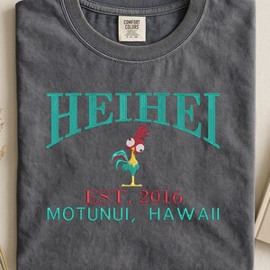 Embroidered Moana's friend Hei Hei sweatshirt: Varsity established 2016 shirt image 6