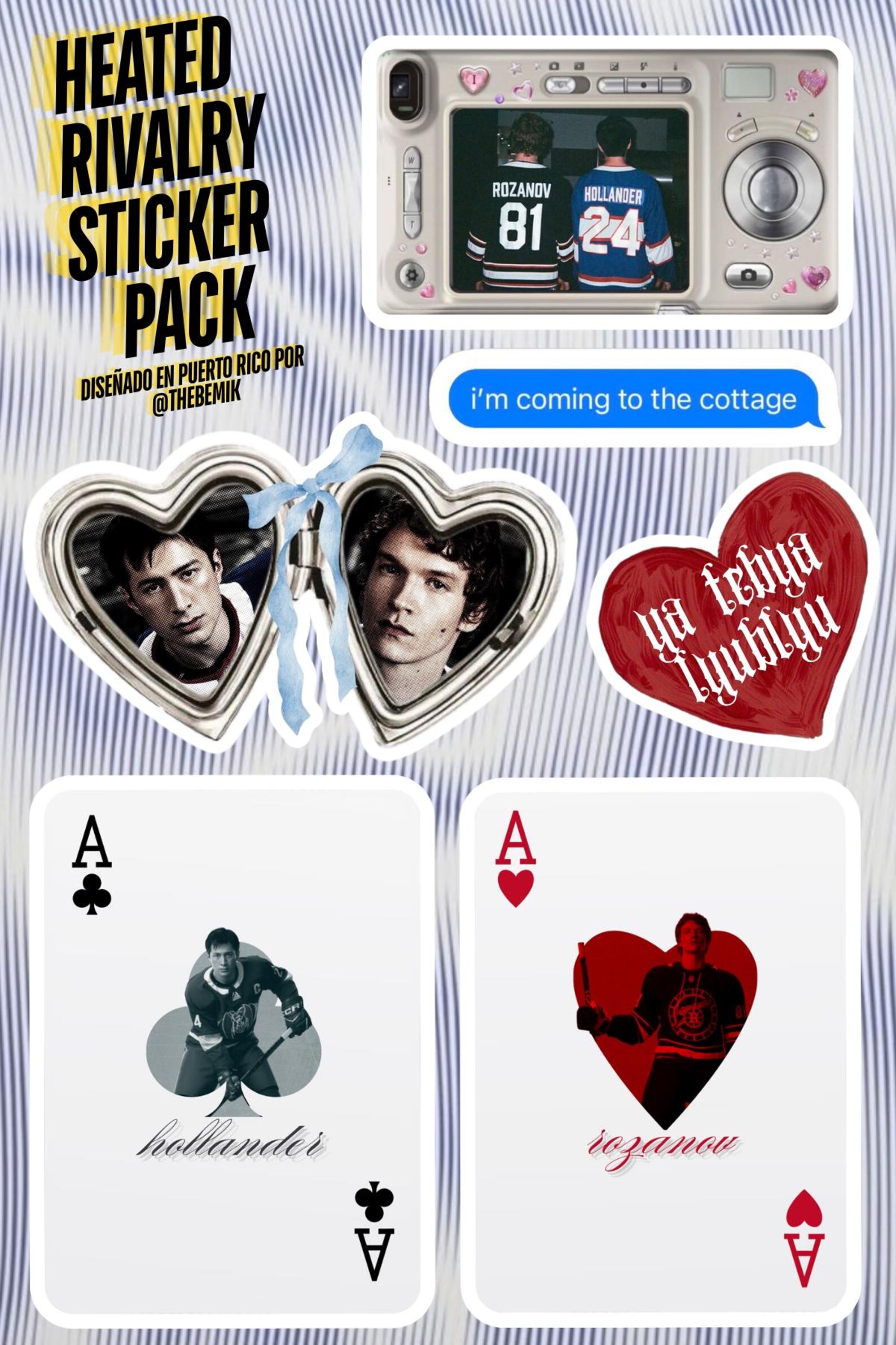 Heated Rivalry Stickers (6 Stickers) | Hollanov Sticker Sheet | Sticker ...
