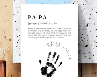 Father's Day Gift DAD Handprint - Best Dad, Father's Day Gift, Personalized Gift for Kids, Printable, DIY, Wall Decoration