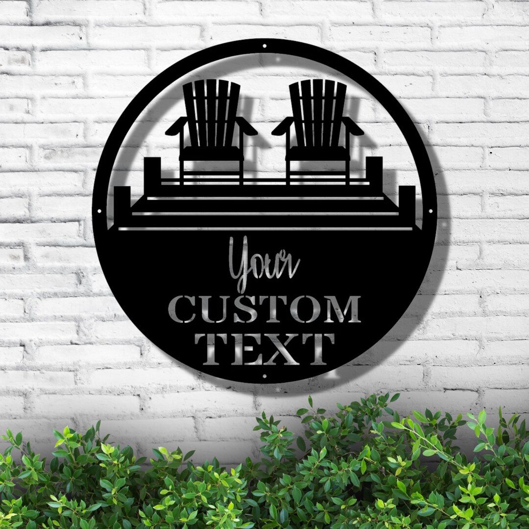 Dock Monogram Metal Sign Boat Dock Metal Sign Camper's Etsy