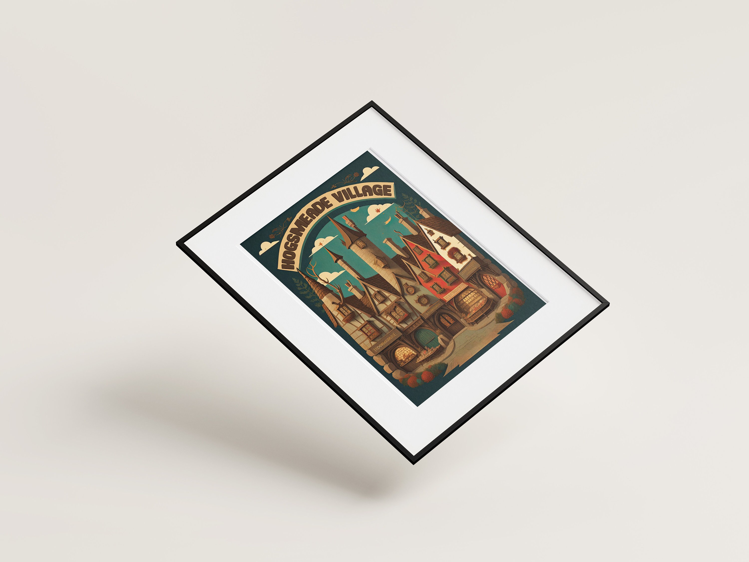 Hogsmeade Village, Wizard Travel Poster, HP Movie Poster Printable ...