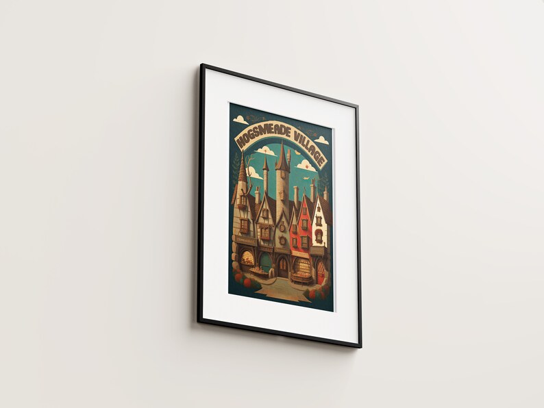 Hogsmeade Village, Wizard Travel Poster, HP Movie Poster Printable ...