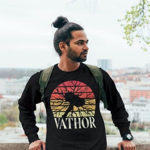 Vathor Sweathirt Gift For Viking Warrior Man,Cool Berseker Viking Crewneck,Norse God Tee For MenNorse Mythology Gift Viking Pullover Unisex,