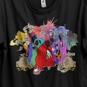 Painting Shadow Wizard Money Gang We Love Casting Spells Anime Gifts Meme&#39;s T Shirt For Man,Shadow Government Rappers Appareal Gen Z Humor