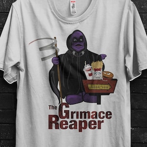 The Grimace Reaper Shake Shirt Horror Funny Tik Tok Trend Meme,HBD Grimace Hilarious Tshirt,Grimace Survivor Appareal,Happy Birthday Grimace