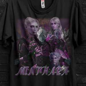 Minthara Baldur&#39;s Gate 3 Fan Tshirt For Gamer,Lae&#39;zel Appareal,Mind Flayer Karlach Shirt Shadowheart Tee Halsin,Minsc And Boo Gift For Gale